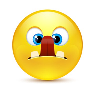 Dil ile aptal gülümseme