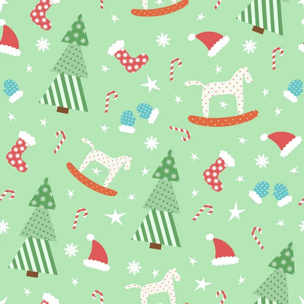 Green New Year pattern — Stock Vector