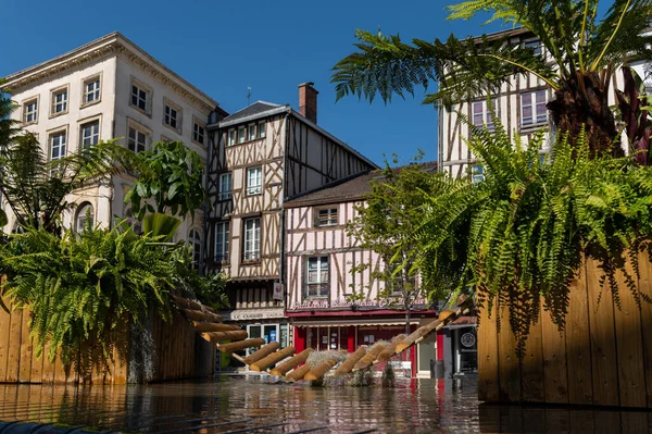 Chalon Champagne France August 2020 Houses Centre Hot Sunny Day — Stock Photo, Image