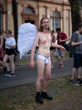 Viyana, Avusturya - 19 Haziran 2021: Viyana 'da Sosis Halkası Gururu