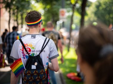 Viyana, Avusturya - 19 Haziran 2021: Viyana 'da Sosis Halkası Gururu