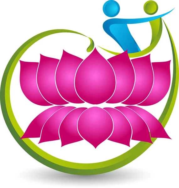 Yoga logo design — Stock Vector