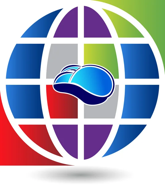 通信の世界ロゴ — ストックベクタ