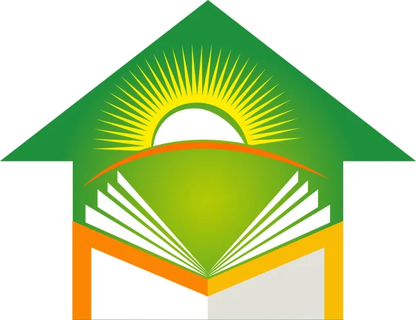 Ana sayfa eğitim logosu — Stok Vektör