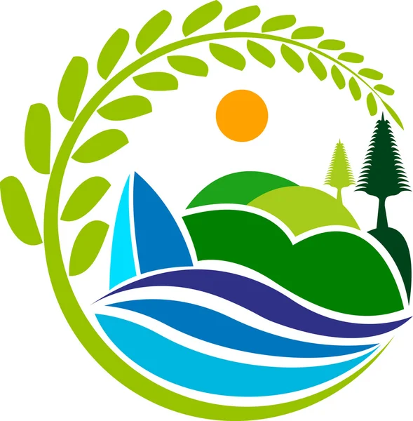 Дизайн логотипа природы — стоковый вектор