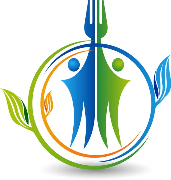 Servizio ristorante logo design — Vettoriale Stock