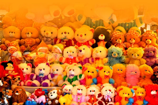 Colorful children bear toys — Stock Photo, Image