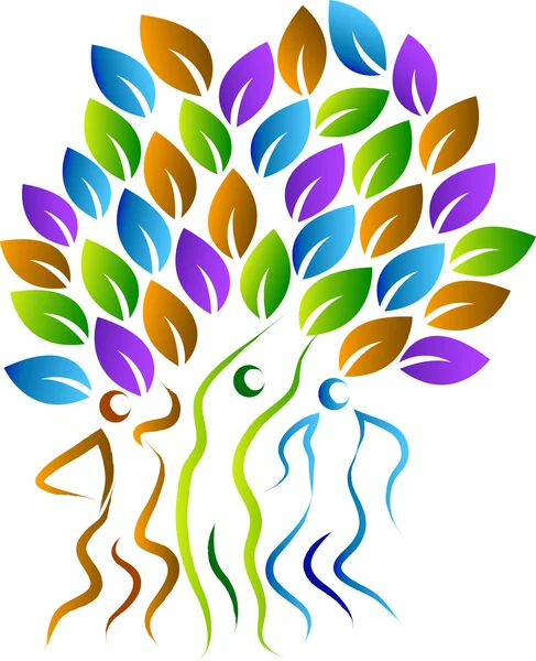 Logo arbre généalogique — Image vectorielle