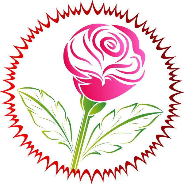 Enda ljusa rosa logotyp — Stock vektor