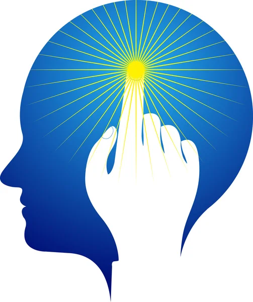 Logo de pensamiento mental — Vector de stock