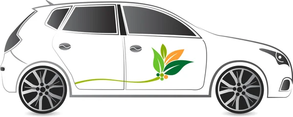 Logo de voiture bio — Image vectorielle
