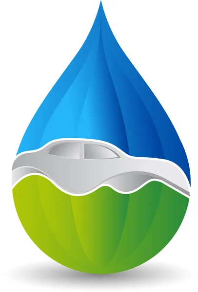 Auto wassen-logo — Stockvector