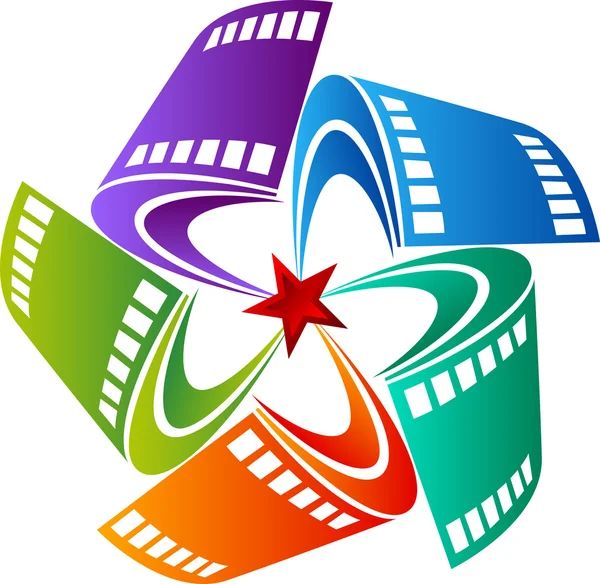 Logotipo da estrela filme — Vetor de Stock