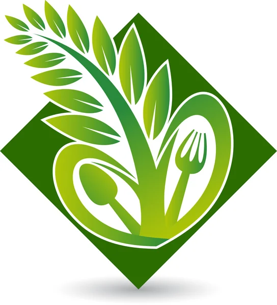 Logo restaurant végétarien — Image vectorielle