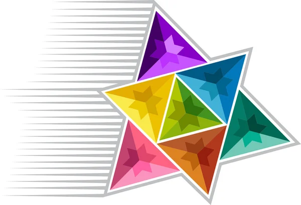Logotipo de sete estrelas — Vetor de Stock