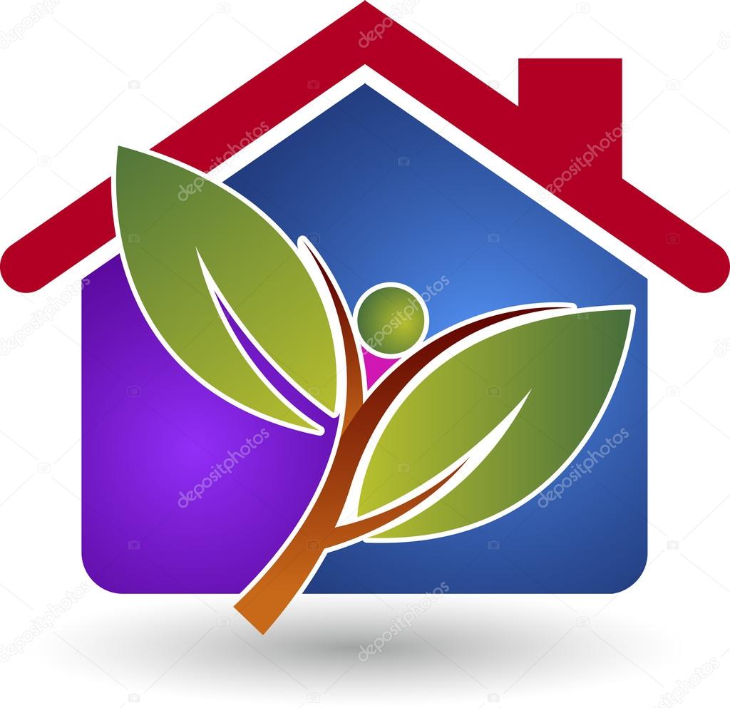 Illustration art of a Eco energy home with isolated background