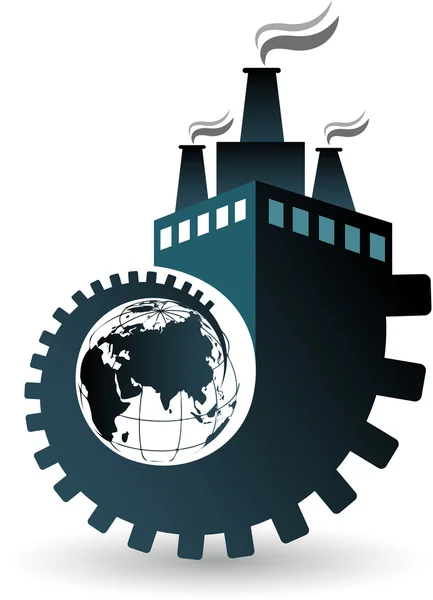 Глобус заводу логотип — стоковий вектор