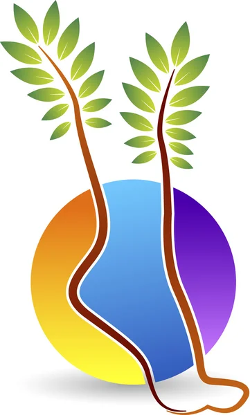 Fußabdruck-Logo — Stockvektor