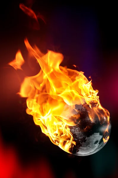 Globe flame — Stock Photo, Image