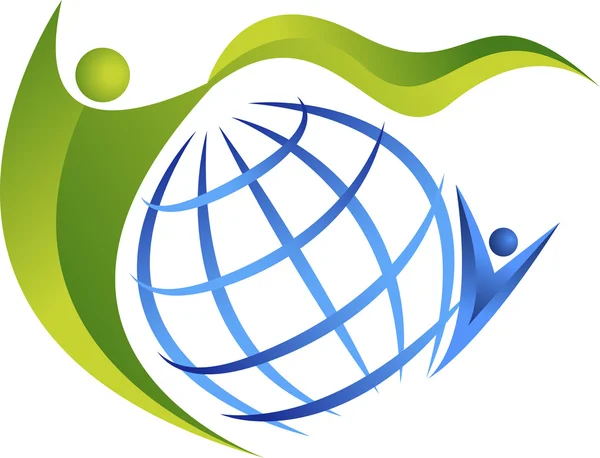 World couple logo — Stock Vector
