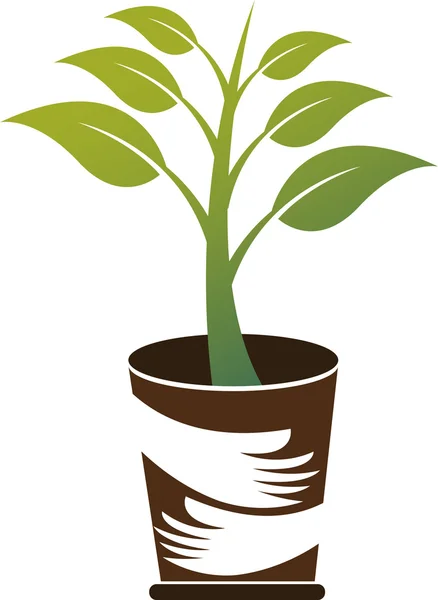 Care plant logo — Stock Vector