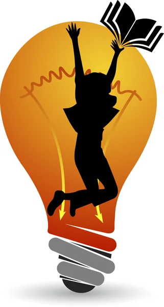 Idee onderwijs logo — Stockvector