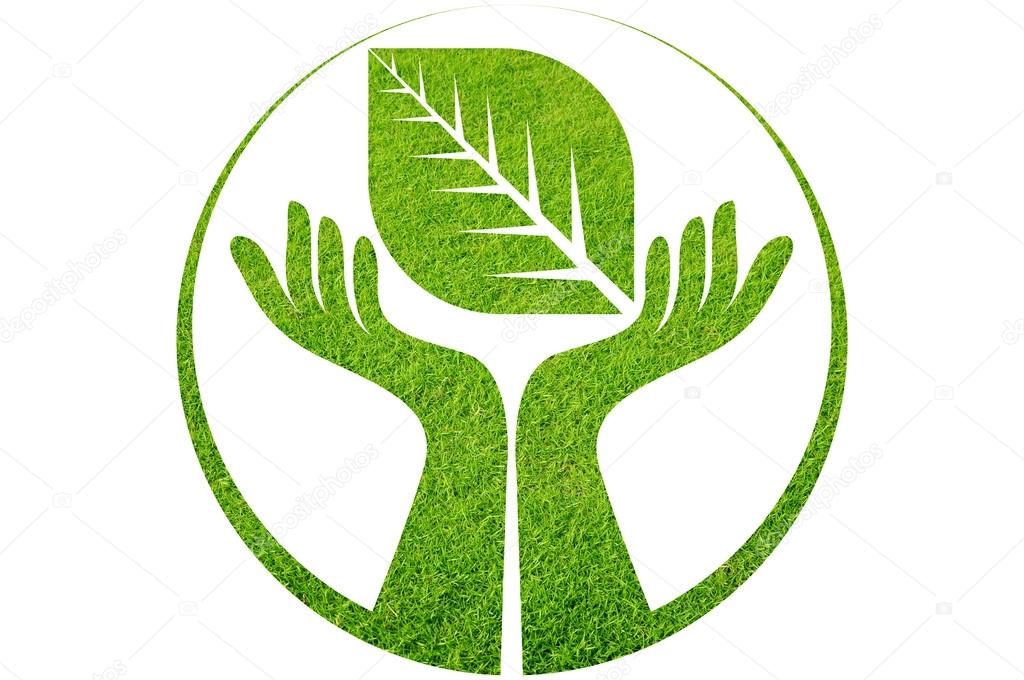 Hand leaf logo