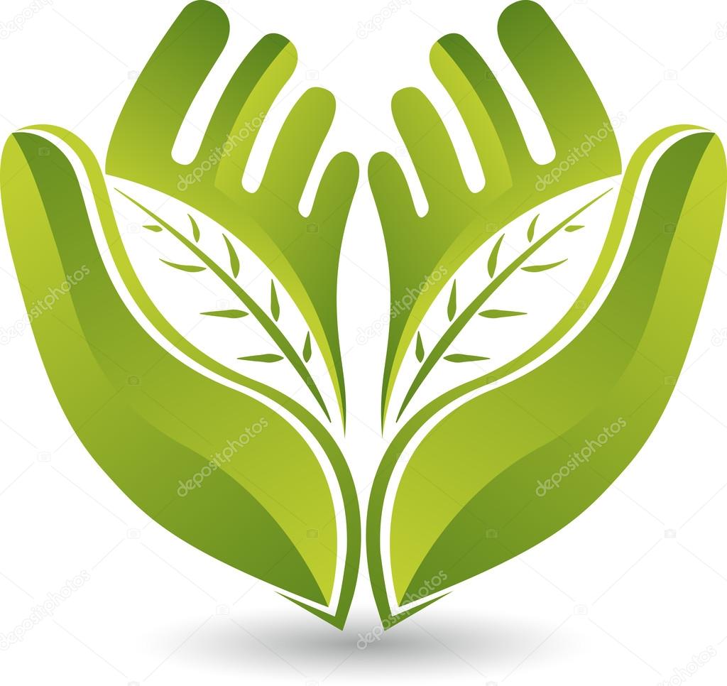 Hands leaf logo