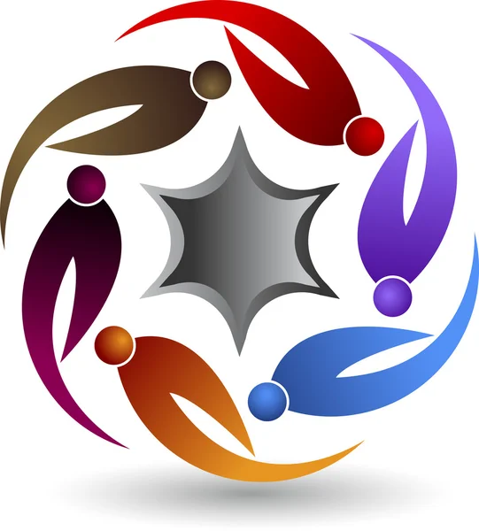 Logo couple étoile — Image vectorielle