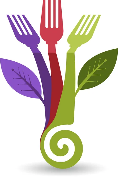 Logotipo de comida ecológica — Vetor de Stock