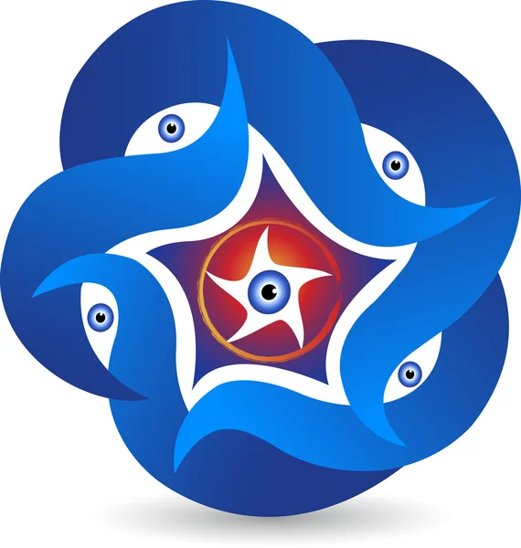 Logo Star Eye — Vettoriale Stock