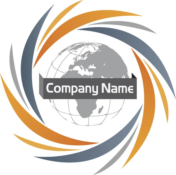 İletişim küresel logosu — Stok Vektör