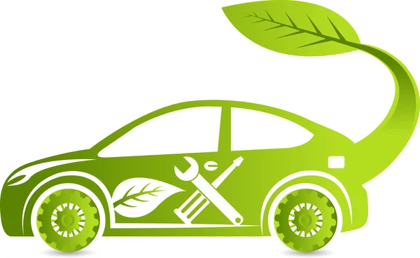 Eco car service logo — Stock Vector