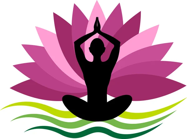 Logo yoga — Vettoriale Stock