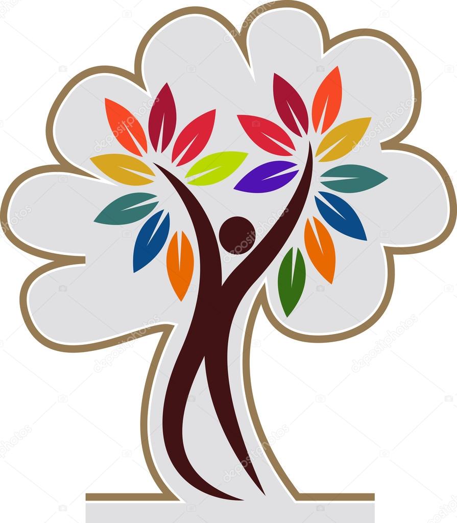 Tree man logo