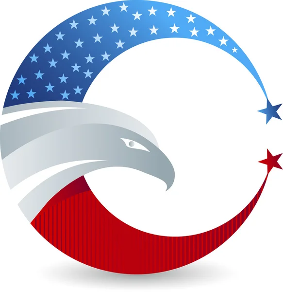 Logo de águila calva americana — Archivo Imágenes Vectoriales