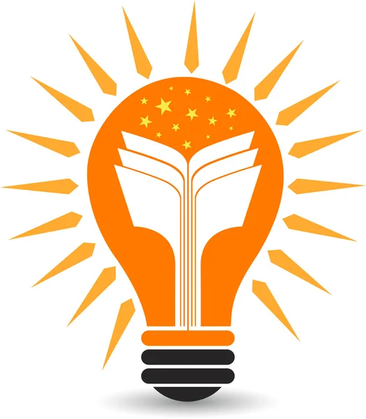 明るい教育ロゴ — ストックベクタ