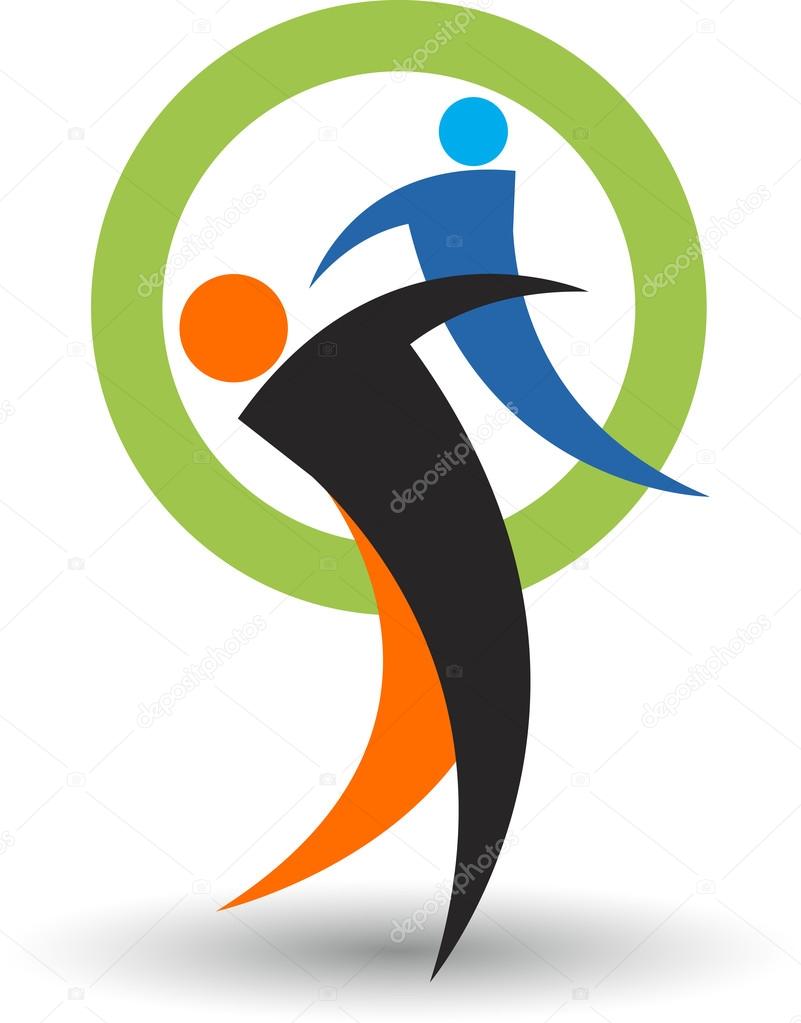 Illustration art of a family logo with isolated background