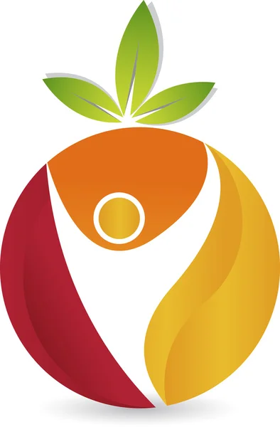 Λογότυπο φρούτα υγεία — Διανυσματικό Αρχείο