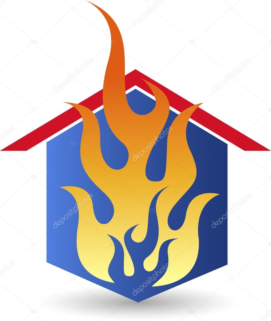 Illustration art of a fire house with isolated background