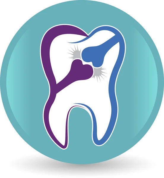 Logotipo dental óseo — Vector de stock