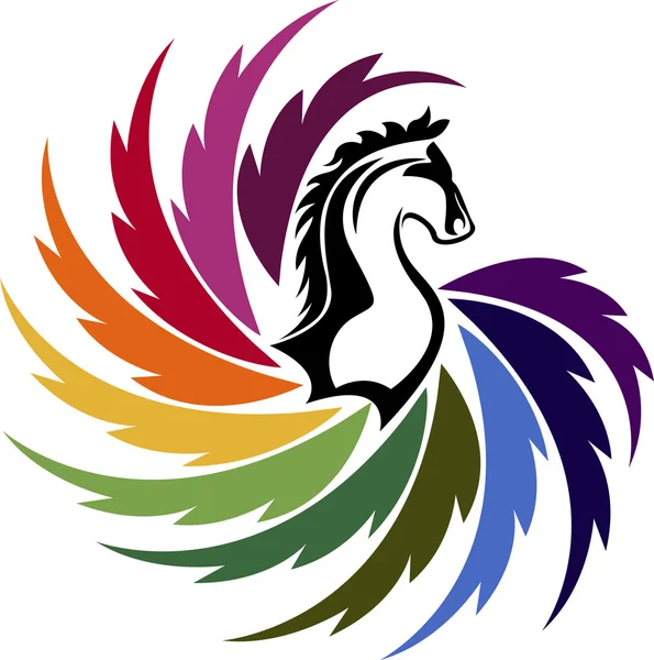 Logo cavallo — Vettoriale Stock