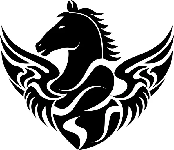 Fly horse logo — Stock Vector