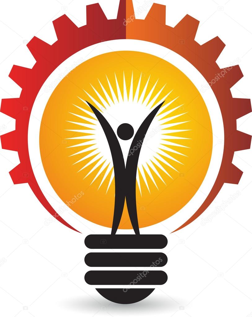 Illustration art of a active lamp logo with isolated background