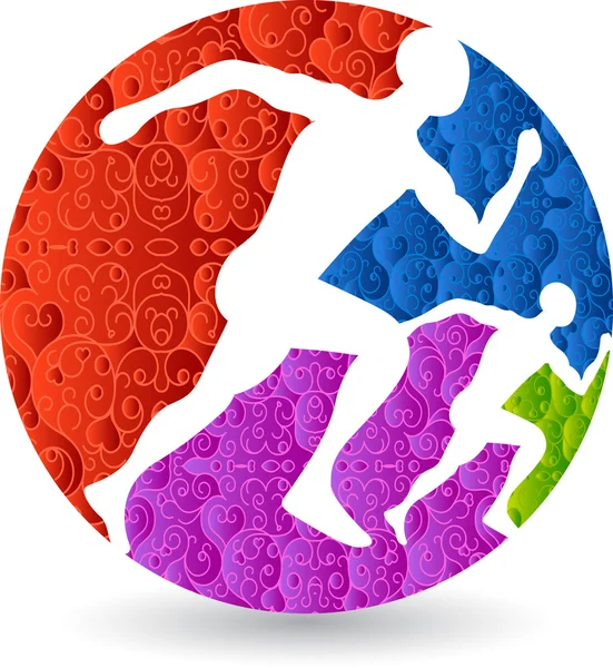 Logo des aktiven Paares — Stockvektor