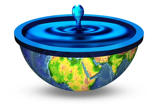 Globe bowl water — Stock Photo, Image