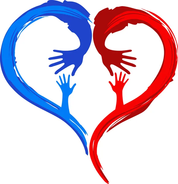 Pflege Liebe Logo — Stockvektor