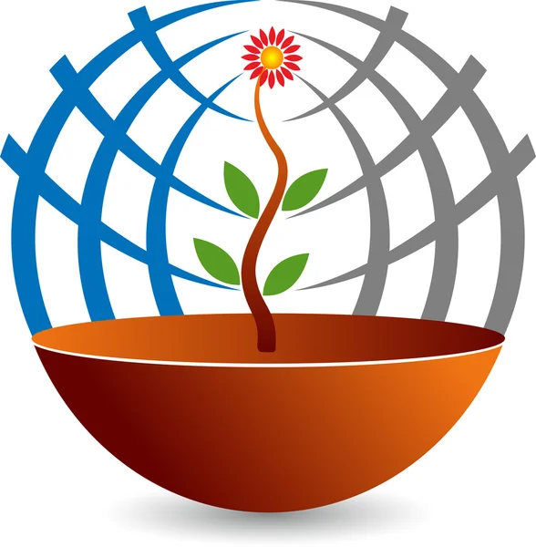 Menti ökológiai logó — Stock Vector