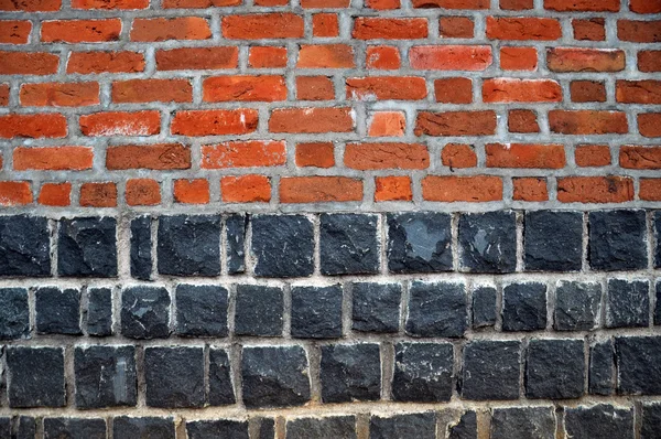 double color bricks wall