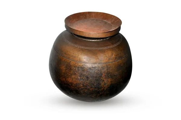 Hint eski metal büyük pot — Stok fotoğraf